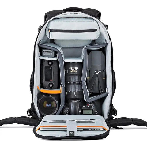 Interior of Flipside 500 AW II Camera Backpack For Pro DSLR And Mirrorless Gear Fits 400mm Or 500mm Lens Space For 1 To 2 Bodies
