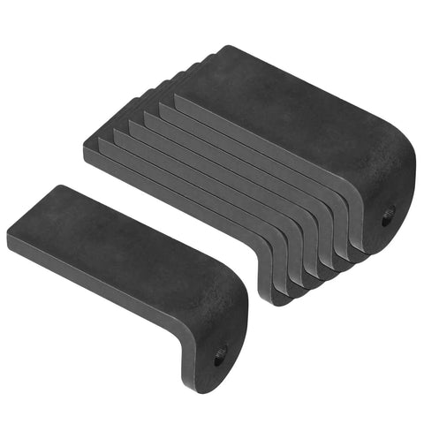 8 Pack Weld On Motorcycle Fender Mounting Brackets For Flat Fenders, Heavy Duty Low Carbon Steel, Plain Finish, stacked view