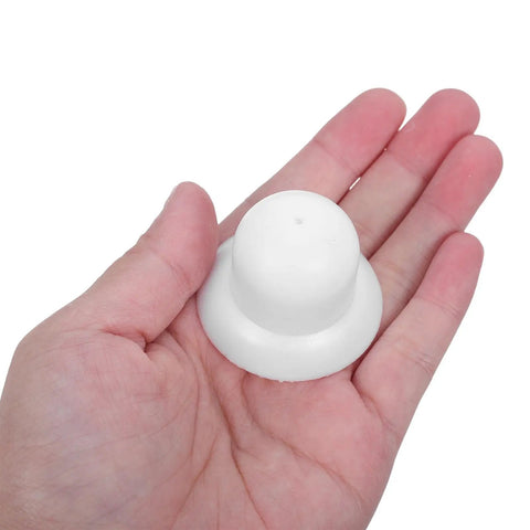 Get Your Patio Umbrella Looking Like New With These Durable White Plastic Top Cap Replacement Kits Perfect For Wind Weather Resistance And Easy Outdoor Sun Shade Maintenance Upgrades For Fishing Or Garden Vibes. White plastic patio umbrella top cap in hand.
