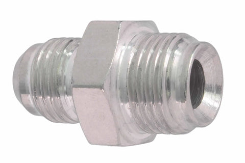 Universal Power Steering Pump Fitting Kit With Rack And Pinion Adapter Set For LS Swap Projects. Silver flared connector.