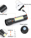 5 Pack Mini Pocket LED Flashlights USB C Rechargeable High Lumens EDC Torch with antislip design and power button