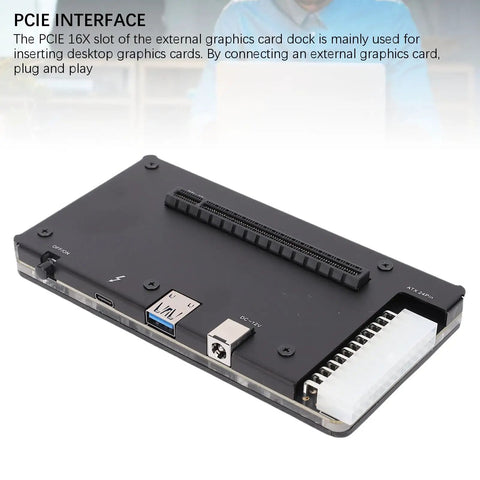 Level Up Your Rig With This Plug And Play External Gpu Enclosure Thunderbolt 4 Usb4 Pcie 16X Dock showing the PCIe 16X slot and ports.