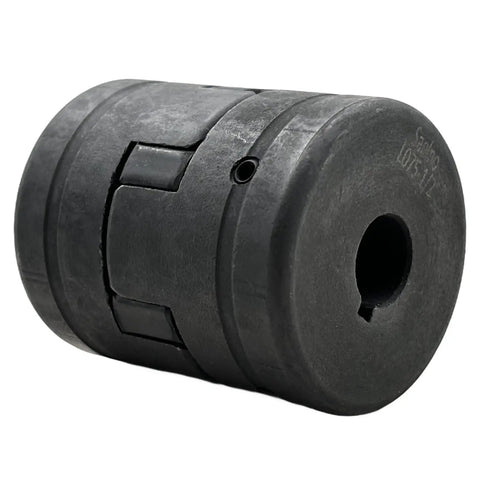 Flexible 1/2 To 3/4 Inch L-Jaw Coupling Set With Rubber Spider For Log Wood Splitter, HT250 Cast Iron, side view