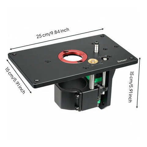 Rock Solid Router Table Insert Lift Plate With Bulletproof Stability And Dial In Height Control Heavy Duty Aluminum Alloy Mount for woodwork