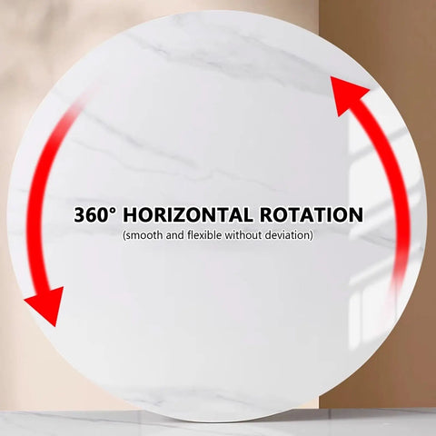Polished Marble Lazy Susan Turntable Boasting A Smooth Operator Rotation To Level Up Your Dining Setup with 360-degree rotation feature.