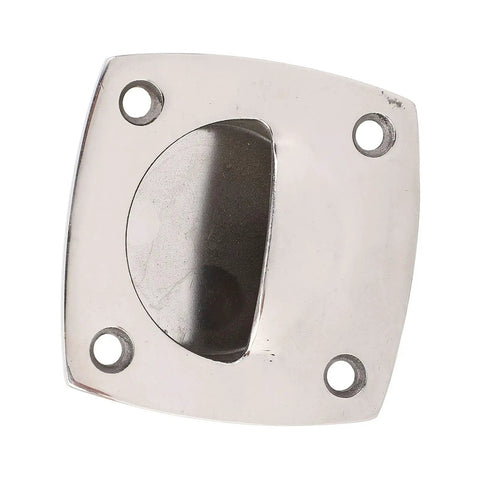 Badass Marine Grade Solid Stainless Steel Flush Pull Handle Rust Proof Cabinet Hardware with minimalist square design.