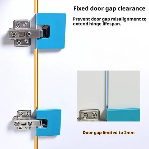 Hinge Jig For Quick Door Installation, Magnetic Alignment Guide, Adjustable Accurate Template, Drill-Free Setup, 4 Pack
