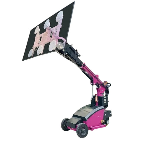 Badass Mobile Vacuum Suction Cart For Moving Glass And Marble Sheets With Fat Off Road Wheels crafted for outdoor use lifting slabs.