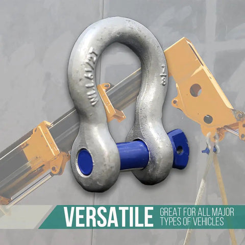 Heavy Duty Seven Eighths Inch Forged Anchor Shackle Built Tough For Towing And Rigging, Six And A Half Ton Working Load Capacity