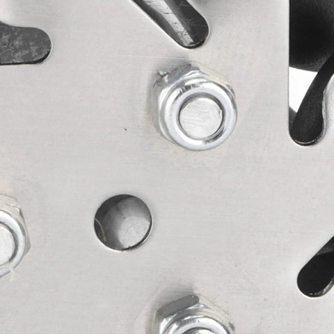 Close-up of 48mm Mecanum wheels for robot car chassis assembly