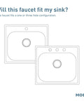 Diagram showing sink compatibility with Brecklyn Mediterranean Bronze Single Handle Pull Out Sprayer Kitchen Faucet With Power Clean Tech.