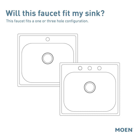 Diagram showing sink compatibility with Brecklyn Mediterranean Bronze Single Handle Pull Out Sprayer Kitchen Faucet With Power Clean Tech.