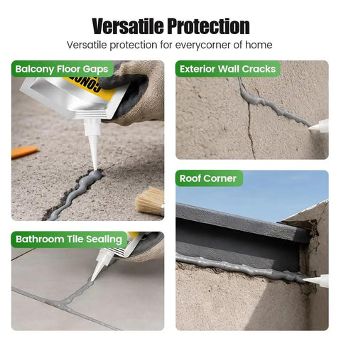 Heavy Duty Self Leveling Concrete Crack Filler And Waterproof Sealant For Indoor Outdoor Driveways Patios Garage Floors used for balcony, bathroom, and roof sealing.