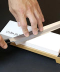 Pro Grade Toishi Whetstone Water Stone for Knife Sharpening, 8000 Grit Japanese Whetstone, Sushi Chef Tool in use for sharpening knife