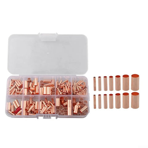 Check Out This Awesome 250 Pcs Wire Ferrule Kit With 7 Sizes Of Red Copper Crimp Connectors And Non Insulated Butt Terminals Perfect For Automotive Marine Home Appliance Projects And Electrical Repairs At The Shop Or Garage Today. 250-piece red copper wire ferrule kit, 7 sizes, in plastic case