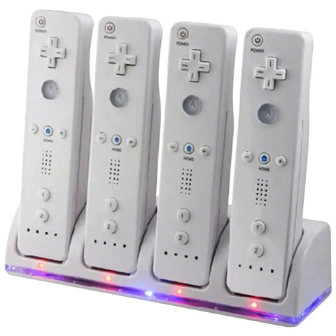 4 In 1 Controller Charging Station With Four Rechargeable Battery Packs And USB Cable For Remote Controllers, with controllers