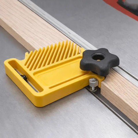 Five Pack 1/4 20 Thread 5 Star Thru Design Knobs No Sweat Tool Free Adjustments Rock Solid Handle Grip Smooth Operation For Jigs And Featherboard Woodshop Projects on a jig with wood.