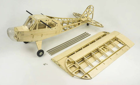 Detachable Wing 47 Inch RC Airplane Kit Upgrade With Pro Grade Motor ESC Servo And Covering Film For Adults Vintage Balsa Wood Model DIY Build Kit Lightweight And Strong Structure With Easy Magnet Lock Cabin For Quick Power System Swaps