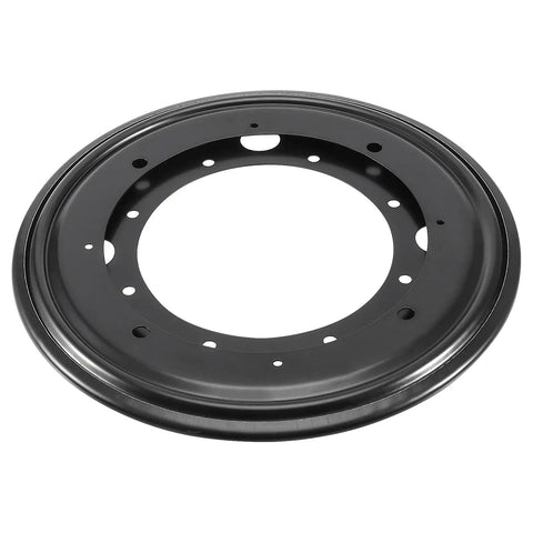 Heavy Duty 9 Inch Lazy Susan Hardware Offering Dead Smooth Ball Bearing Spin, Rock Solid Black Turntable Base with holes for installation.