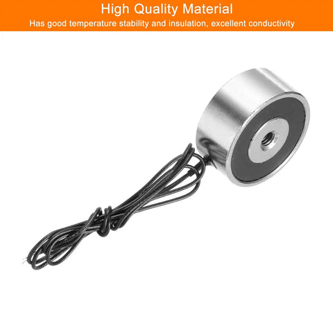Robust Round Solenoid Electromagnet DC 24V Punching Out Fifty Newton Pull For Automation Machinery Pure Iron Electric Lifting Magnet