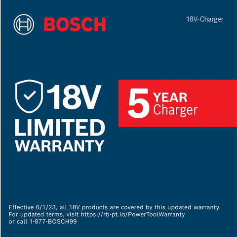 Warranty label for Ultra Fast 18V 6-Bay Battery Charger With 8 Amp Charge Delivers 80 Percent In 32 Minutes And 100 Percent In 50 Minutes