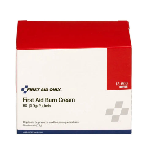 Grab And Go First Aid Burn Cream Packets 0.9 g Each Box Of 60, Quick Pain Relief For Minor Burns, Scrapes And Cuts packaging