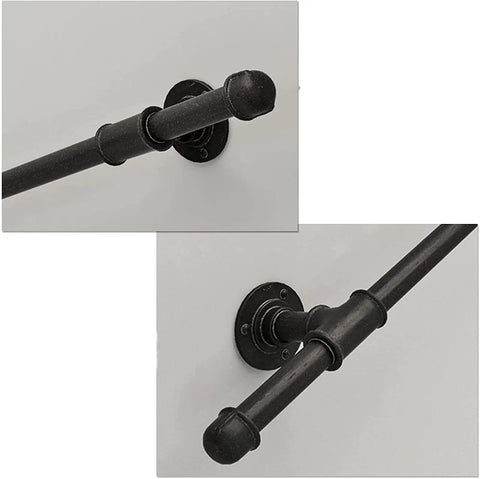 Built Tough Wrought Iron Handrail For Stairs Adjustable 1 To 20 Foot Matte Black Galvanized Steel Banister Kit close-up of attachment detail