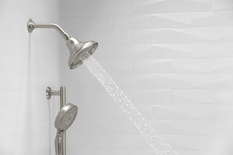 Bancroft Three Function Shower Head With Katalyst Massage And Silk Sprays, 2.5 GPM Handheld Showerhead In Polished Chrome