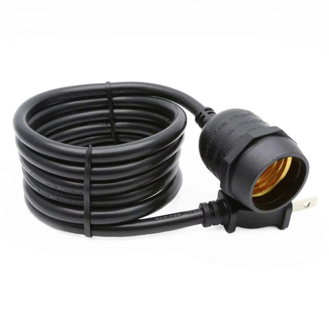 Heavy Duty Weatherproof 5ft Pendant Light String Kit With One Socket And Thick Copper Wire E26 E27 coiled cable and socket
