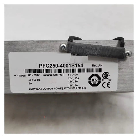 Beefy 250W Industrial Power Supply With PFC Delivers 5V 40A And 12V Rails 10A 6A And 3A Quiet Cooling Fan For Low Noise Heat Management Wide Input Range Stable Output For Industrial Control Equipment And Automation, metal label