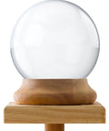 Crystal Ball Newel Post Cap Finial For Staircase Railings 6 Inch Diameter Easy To Install And Paint Patented Crystal Ball And Base Set Decorative Stair Post Topper