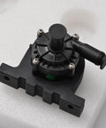 Compact Pwm Water Pump 12 Volt Electric Coolant Circulator for No Sweat Engine Bay Cooling, black plastic pump on foam.