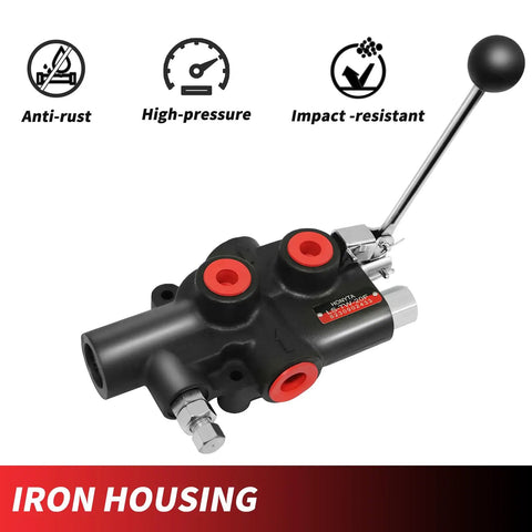 Auto Return Detent Valve for Log Splitters 25 GPM High Flow Hydraulic Valve 3500 PSI Rating Built Tough with Iron Housing