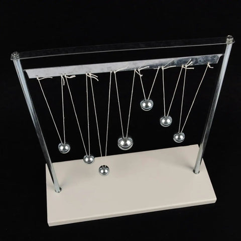 Pendulum Ball Physics Experiment Kit And Resonance Demonstrator With 7 Steel Balls for classroom labs and museum displays on stand