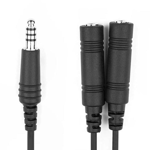 Wireless GA Headset To Helicopter Adapter For No Hassle Plug And Play Cockpit Setup with 3/16 inch mic and 1/4 inch speaker plugs