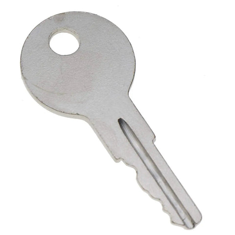 Heavy Duty Four Pack Ignition Keys Tailored For Hyster Yale Machinery Plus Lull Uprights replacement key close-up view.