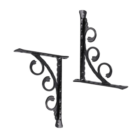 2 Pack Wall Mounted L Shaped Shelf Brackets Space Saving Heavy Duty Angle Supports for bookshelves displays and home decor