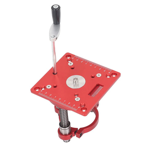 Beefy Router Table Lift System With Aluminum Insert Plate For Engraving And CNC Fine Processing Durable DIY Woodworking Clamp Anodized Surface Wide Application And Precision Clamping For Home Projects, red lift plate with handle