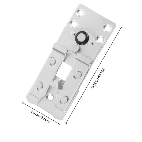 Two Pack Metal Sectional Couch Connectors For Sofa Furniture Heavy Duty Silver Brackets with measurement details