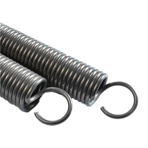 Top Shelf Stainless Steel Extension Springs, 2 Pack Heavy Duty Tension Coils With Dual Hooks, coiled springs with hooks visible.