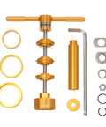 Beast Bottom Bracket Removal And Installation Tool Kit With Bearing Press Lightweight Aluminum Alloy Bike BB Tool for BB86 BB30 BB91 BB92 laid out.