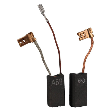 Brush Set For Rotary Hammers 11241EVS 11248EVS And 11264EVS With High Conductivity Contacts, black carbon brushes with copper wires