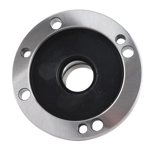 ER32 Collet Fixture D100 Tooling Plate For CNC Lathe And Milling Machines 100 Millimeter Diameter Flange Heavy Duty Carbon Steel Machining Accessory For Router And Mill Backplate Mounting, front view