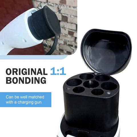 Tesla EV Charger Port Cover Waterproof Soft Silicone Dust Cap With step design fitting NACS plug efficiently