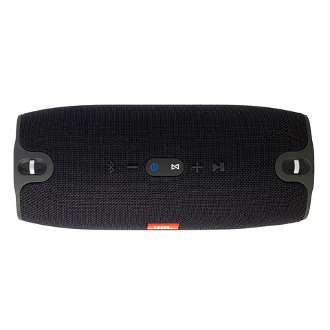 Top view of Charge 4 Waterproof Portable Bluetooth Speaker with 20 Hour Battery Life, black, showing control buttons.