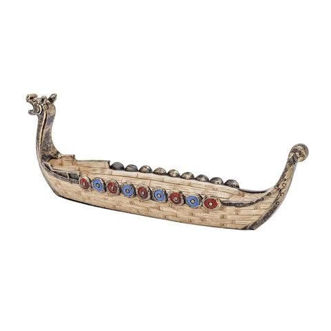 Hand Carved Dragon Boat Incense Burner With Traditional Chinese Design Incense Stick Holder And Censer Ornaments In Brown