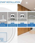 Installation steps for Retrofit LED Recessed Lighting Kit 12 Pack Five To Six Inch Can Lights 12 Watt To Sixty Watt Equivalent