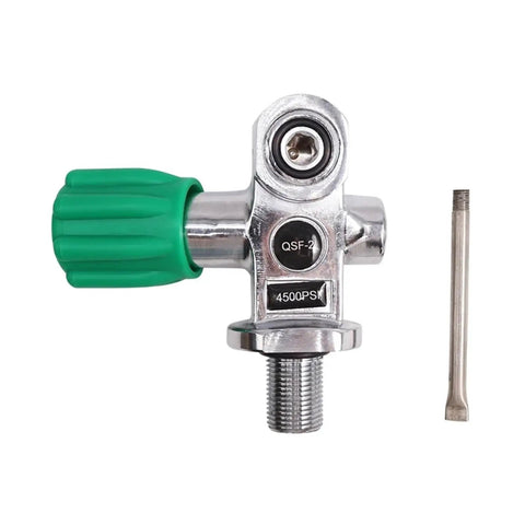 Underwater Scuba Tank Valve Reducing Valve M18 DIN Yoke Brass Check Valve For Diver Gear with green handle and tool