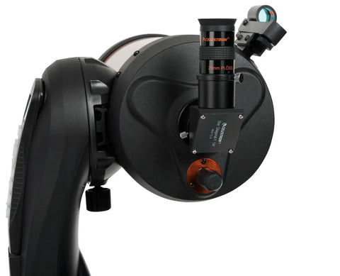 Close-up of NexStar 6SE Computerized GoTo Telescope Bundle With Tabletop Tripod And Accessories Maksutov Cassegrain OTA mount.
