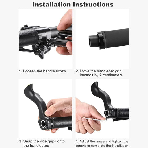 Installation instructions for Long Ergonomic Bike Handlebar Ends No Slip Grips Bar Extender For 21.8mm To 22.8mm Handlebars Pair
